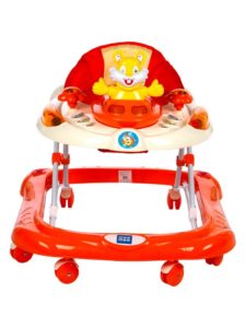 Mee Mee Safety Baby Walker with Adjustable Height (Orange)