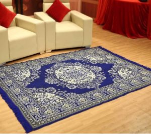 Pepperfry- Buy Blue Cotton 7 Feet long Carpet by Status at Rs 199
