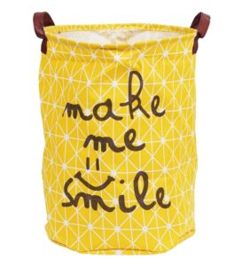Pepperfry- Buy Story@Home Fabric Yellow Foldable Laundry Bag Basket with Carry Handle at Rs 199