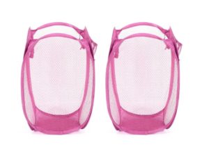 Pepperfry- Buy Stybuzz Nylon Pink Foldable Laundry Bag - Set Of 2 at Rs 89