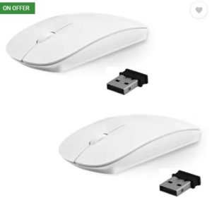 ReTrack SET OF 2PC Premium series Ultra Slim Wireless Optical Mouse at rs.149
