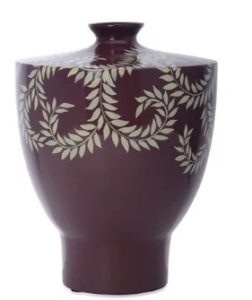 Red Ceramic Earthy Wines Small Indoor Vase