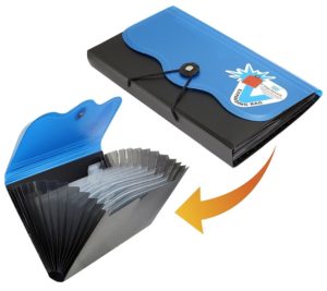 Amazon - Buy Expanding cheque book holder case for travelling document wallet with 13 pocket - BlueBlack  at Rs 199 only