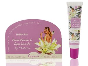 Amazon - Buy Island Kiss, 100% Natural, Organic Lip Balm, Moisturiser & Tint With Spf 15, Alma Vanilla & Inges Lavender, 14Gms at Rs 91 only