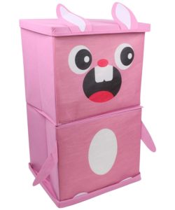 Amazon - Buy Miamour Rabbit Fabric Storage Organizer, 2 Tier, Pink at Rs 239