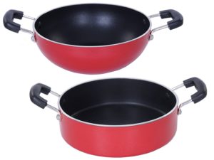 Amazon - Buy NIRLON Non-Stick Mini Kadai And Casserole Combo Set Offer  at Rs 424 only