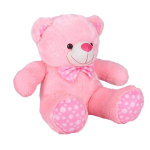 Amazon - Buy Ultra 2 Feet Fluffy Polka Teddy Bear Soft Toys, Pink at Rs. 398