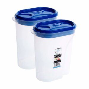 Amazon - Buy Wham (United Kingdom) Cuisine Fridge Jug Plastic Container With Pouring Spout, 2 Litre, 2 Pcs Set, Blue at Rs 359