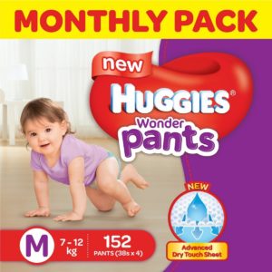 Huggies Wonder Pants Medium Size Diapers Monthly Pack