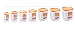Nayasa Easy Plastic Container Set, 7-Pieces, Orange at rs.478