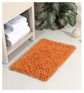 Orange Cotton 24 x 16 Inch Chevy Bath Mat