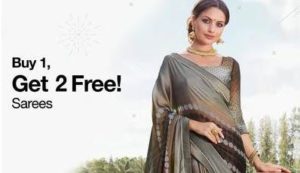 PaytmMall ETHNICB1G2 - Buy 1 Get 2 offer on Sarees 