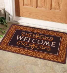 Pepperfry - Buy Brown Nylon 23 x 15 inch Door mat by Status at Rs 59 only