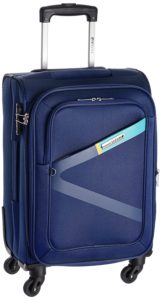 Safari Polyester 54.5 cms Blue Softsided Suitcase