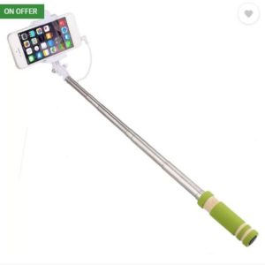 Voltaa SELFY Cable Selfie Stick (Green) at rs.99