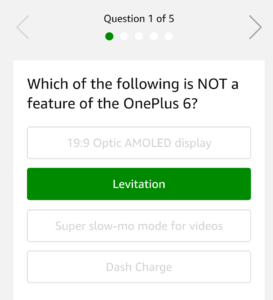 amazon answer 5 simple questions and win oneplus phone quiz time answers