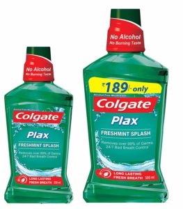 Amazon - Buy Colgate Plax Mouthwash - 250 ml (Fresh Mint) with Plax Mouthwash - 500 ml (Fresh Mint) at Rs. 202