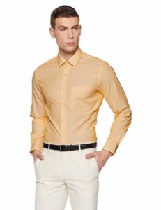 Amazon- Buy Peter England Men's Plain Slim Fit Formal Shirt at Rs 426