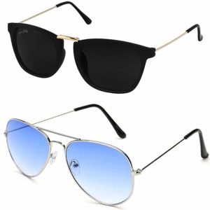 Amazon- Buy Silver Kartz Premium look exclusive sunglasses combo at Rs 169