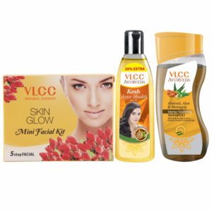 Amazon- Buy VLCC Ayurveda Intense Nourishing Shampoo, Ayurveda Hair Oil & Facial Kit Combo at Rs 179