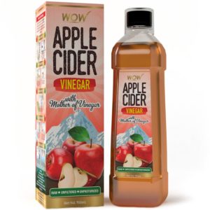 Amazon - Buy WOW Raw Apple Cider Vinegar - 750 ml - with strand of mother - Not from concentrate  at Rs 259
