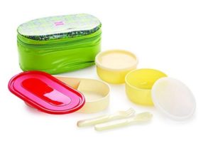 Cello Mega Bite Lunch Box Set, 3 Container, Green at rs.186