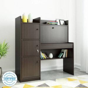 Flipkart - Buy HomeTown Vento Engineered Wood Study Table  (Free Standing, Finish Color - Walnut) at Rs 4499