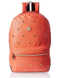 HOOM Synthetic Orange School Backpack at rs.323