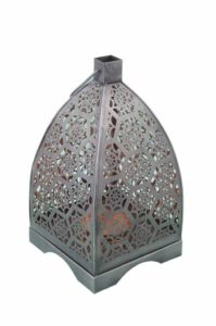  Moroccan Nickle & Copper Metal Hanging Candle Lantern