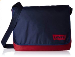 Levi's Fabric 26 cms Red and Blue Messenger Bag (77170-0674) at rs.557