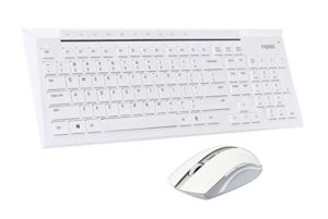 Mactrem Rapoo White 8200P 5.8GHz Wireless Multimedia Keyboard Mouse Combo at rs.899
