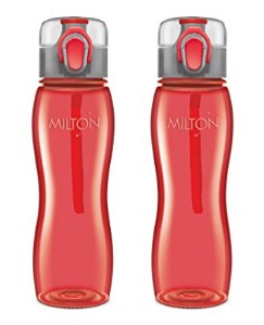 Milton Rock Unbreakable Tritan Water Bottle Set, 750ml, Set of 2, Red 