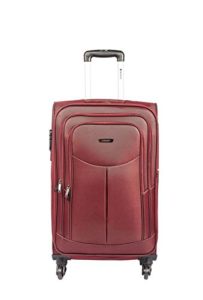 Safari Polyester 64.5 cms Red Softsided Suitcase