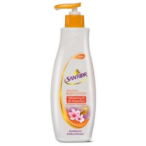 Santoor Whitening and UV Protection Body Lotion for Women, 250ml
