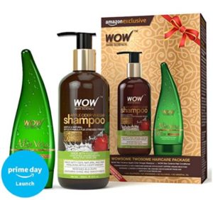 WOW Apple Cider Vinegar Shampoo with WOW 99% Pure Aloe Vera Gel Combo Kit at rs.399