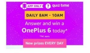 oneplus 6 quiz amazon
