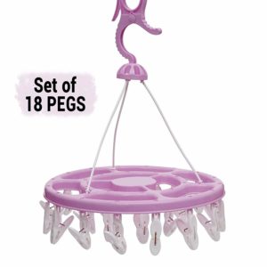 18 Pegs Multipurpose Plastic Hanger, Random Color