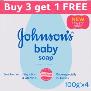 Amazon Pantry - Buy Johnson's Baby Bathing Bar (100g, Buy 3 Get 1 Free) at Rs. 83