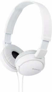 Amazon Sony MDR-ZX110A On-Ear Stereo Headphones (White), without mic