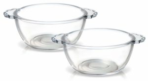 Amazon Treo by Milton Glass Dessert Bowl with Handle, 260ml, Set of 2,