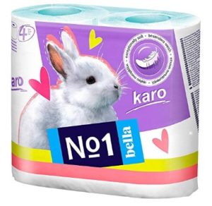 Bella No1 Karo Blue Toilet Tissue Roll - 4 Rolls 