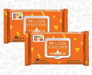 Bey Bee Hypoallergenic Baby Water Wipes for New Born Babies Sensitive Skin, 80 Wipes (Pack of 2) at rs.171