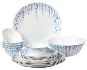 Cello Imperial Sky Fall Opalware Dinner Set, 19 Pieces at rs.1199