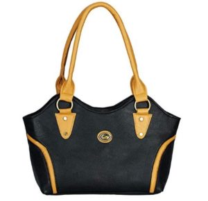 Fristo Women's Handbag (FRB-036, Black and Beige) at rs.266