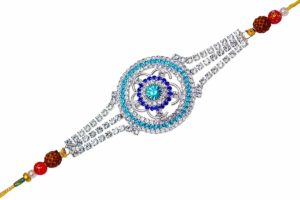 Jaipuri Diamond Designer Rakhi Gift Set for Brother (Pack of 4) 