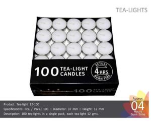 Nanki Trades Round Wax Tea Light Candles at rs.328