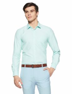 Peter England Men's Striped Slim Fit Formal Shirt