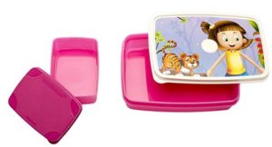 Signoraware Dream Land Compact Plastic Lunch Box Set, 2-Pieces, Pink at rs.117