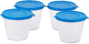 Flipkart SmartBuy Nesterware Containers Pack of 4 with Flexi Lid  (Pack of 4, White, Blue)