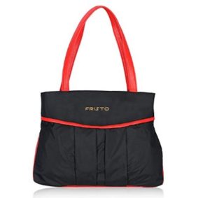 Fristo Women's Handbag (FRB-020, Black and Red) at rs.228
